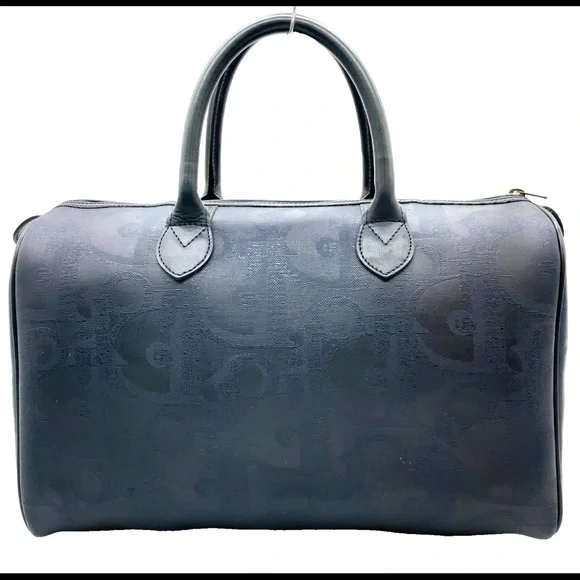 Christian Dior Trotter PVC Leather Navy Boston Bag - Picture 3 of 16